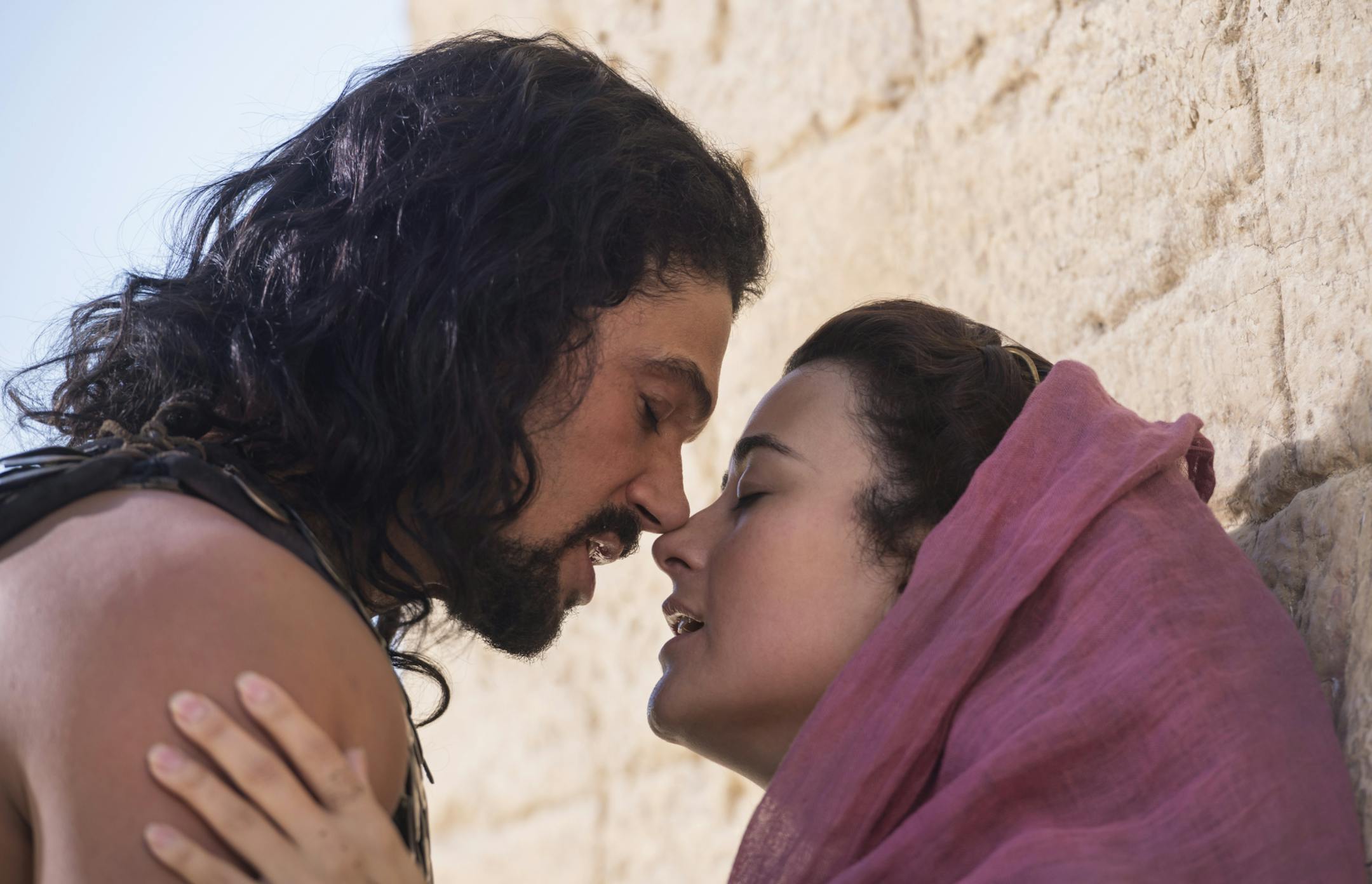 THE DOVEKEEPERS, a four-hour limited event series from executive producers Roma Downey and Mark Burnett, will be broadcast Tuesday, March 31 and Wednesday, April 1, 2015 (9:00-11:00 PM, ET/PT) on the CBS Television Network. Kathryn Prescott stars as Aziza, one of the title dovekeeper roles. The series is based on Alice Hoffman\'s bestselling, critically acclaimed historical novel about a group of extraordinary women whose lives intersect in a fight for survival at the siege of Masada. Pictured: