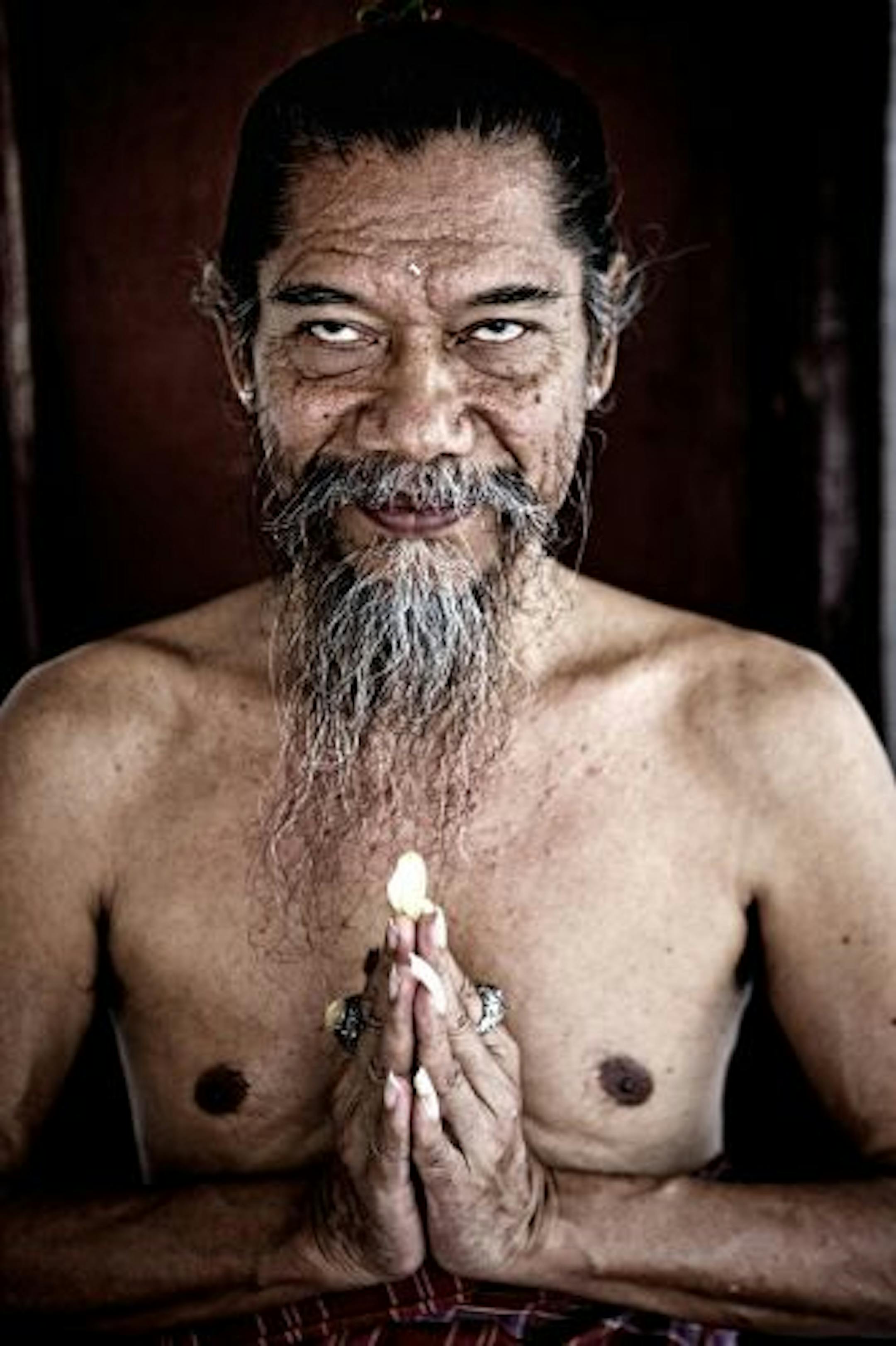 Ida Pedanda Gede Putra Telabah, His Honorable Hindu Bali Priest, Bali, Indonesia, in a scene from "Oh My God."