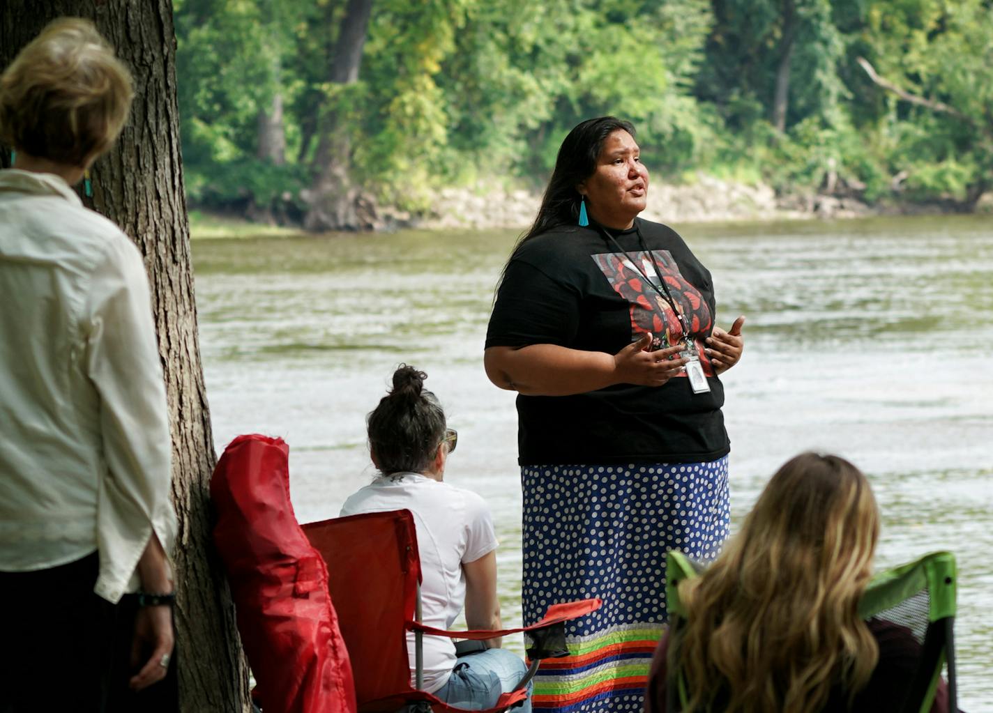 Crystal Norcross spoke as part of Healing Minnesota Stories at the area the Dakota refer to as Bdote, or &#x201c;meeting place of rivers,&#x201d; Fort Snelling State Park at Bdote reopened Tuesday. ] GLEN STUBBE &#x2022; glen.stubbe@startribune.com Tuesday, September 17, 2019 Fort Snelling State Park will reopen Tuesday, six months after extensive spring flooding damaged roads and other property. Assistant park manager Nick Bartels will show you affected areas.