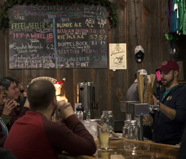 The apple is embraced at taprooms such as Sociable Cider Werks in northeast Minneapolis.