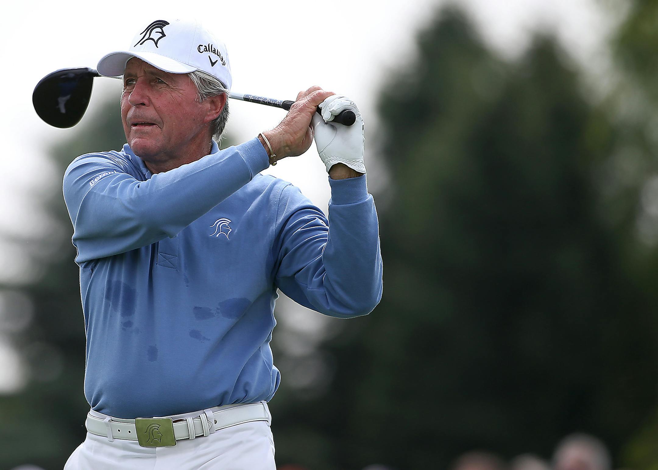 Gary Player teed off from the second tee during the Greats of Golf Challenge at the 3M Championships, Saturday, August 2, 2014 in Blaine, MN. ] (ELIZABETH FLORES/STAR TRIBUNE) ELIZABETH FLORES ¥ eflores@startribune.com