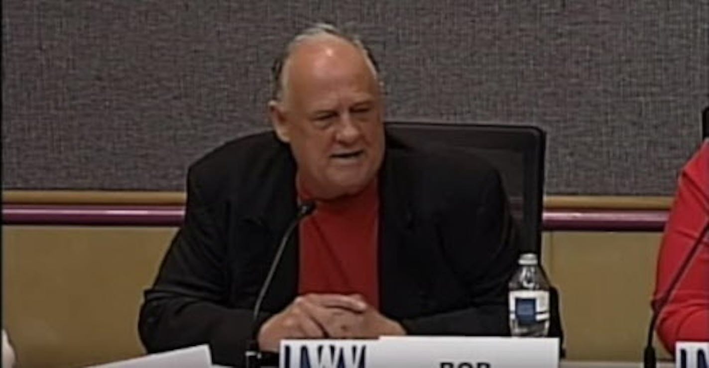 Hopkins mayoral candidate Bob Ivers speaks during a mayoral and City Council candidate forum organized by the League of Women Voters on Monday.