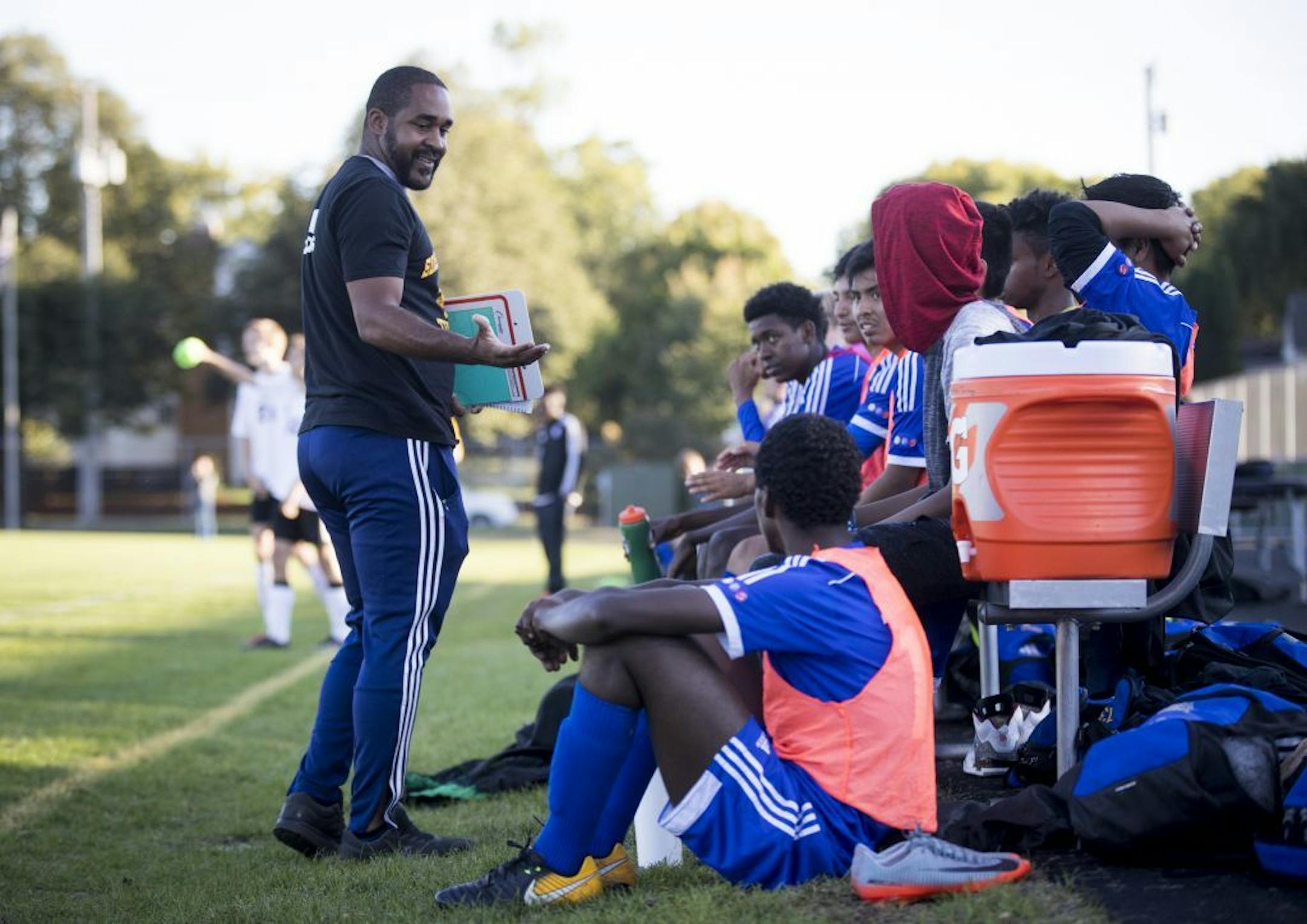 To play on a squad like coach Aron Taylor's Edison boys' soccer team, Minneapolis students pay a roughly $60 participation fee.