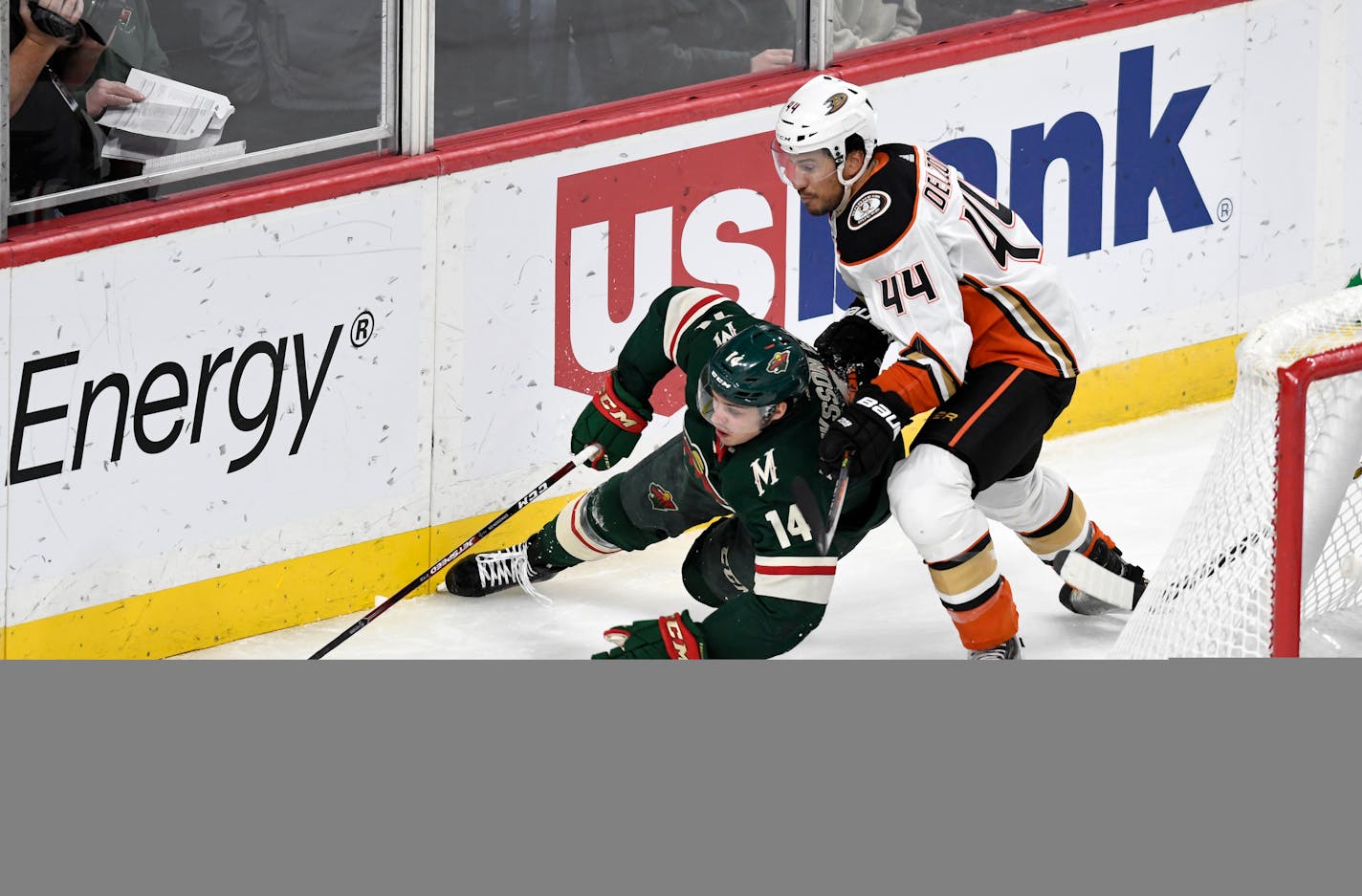 Wild center Joel Eriksson Ek (left), who has missed the past four games because of an upper-body injury, was activated from injured reserve and is expected to return Monday against Calgary.