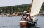 Traditional wooden small craft are on display at the North House Folk School's annual Wooden Boat Show and Summer Solstice Festival in Grand Marais.