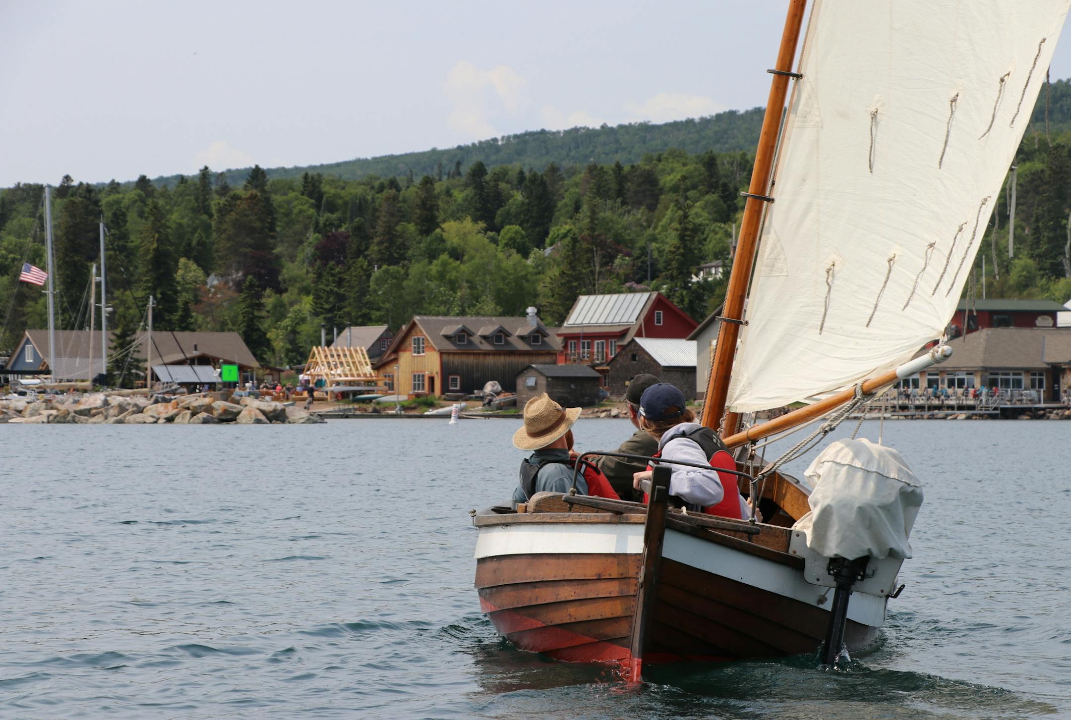 Traditional wooden small craft are on display at the North House Folk School's annual Wooden Boat Show and Summer Solstice Festival in Grand Marais.