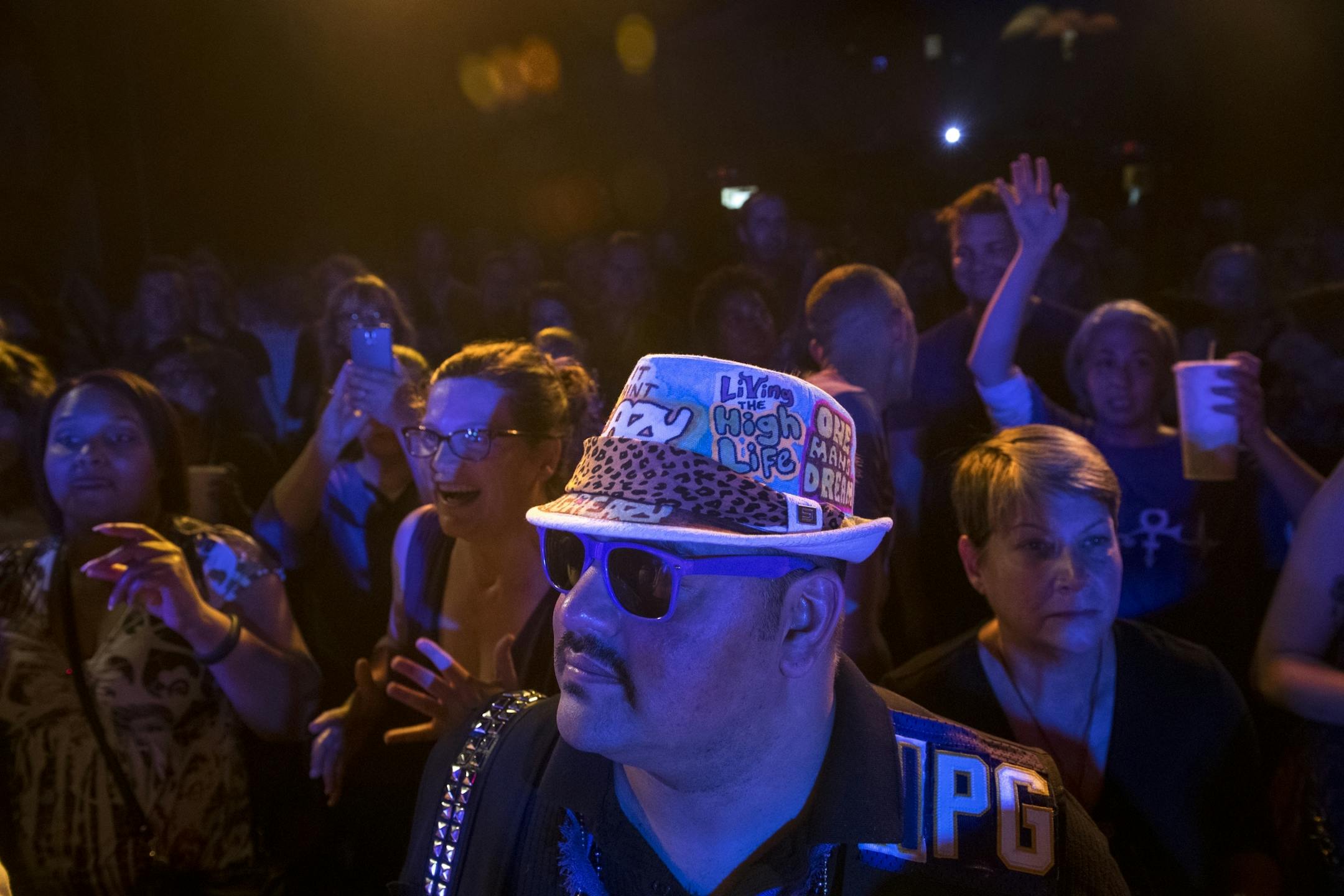 Jeremi Hanson, of Minneapolis, waited for Friday night's New Power Generation show to start at Pepito's Parkway Theater.