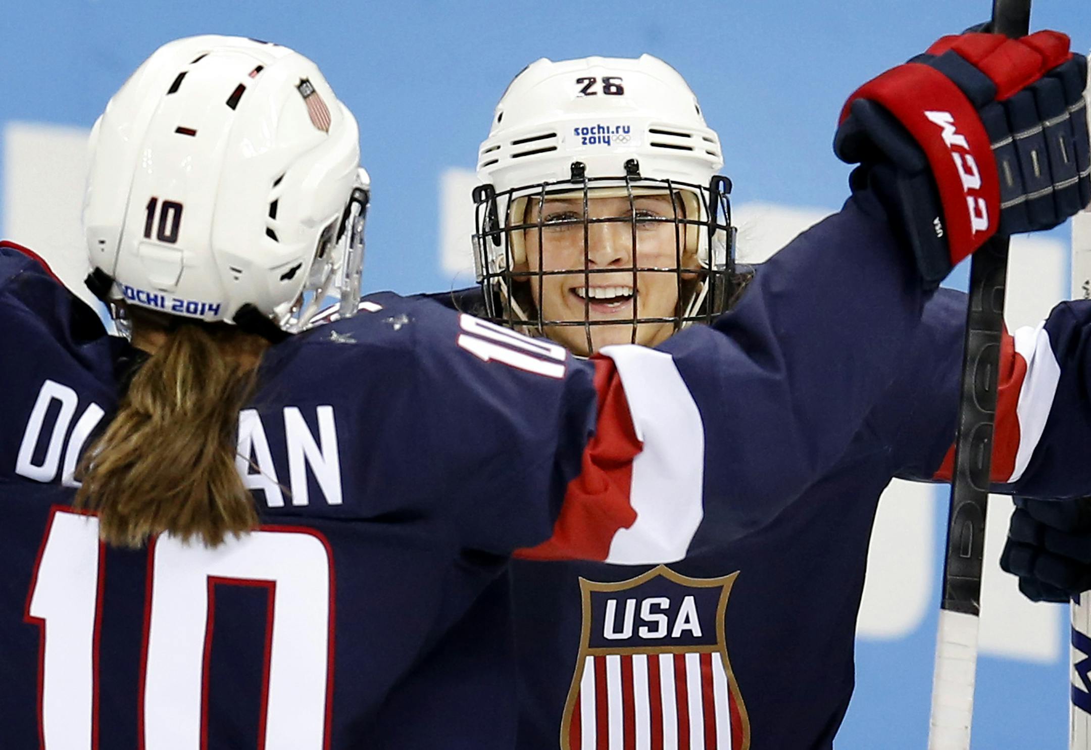 Amanda Kessel and Meghan Duggan (10)