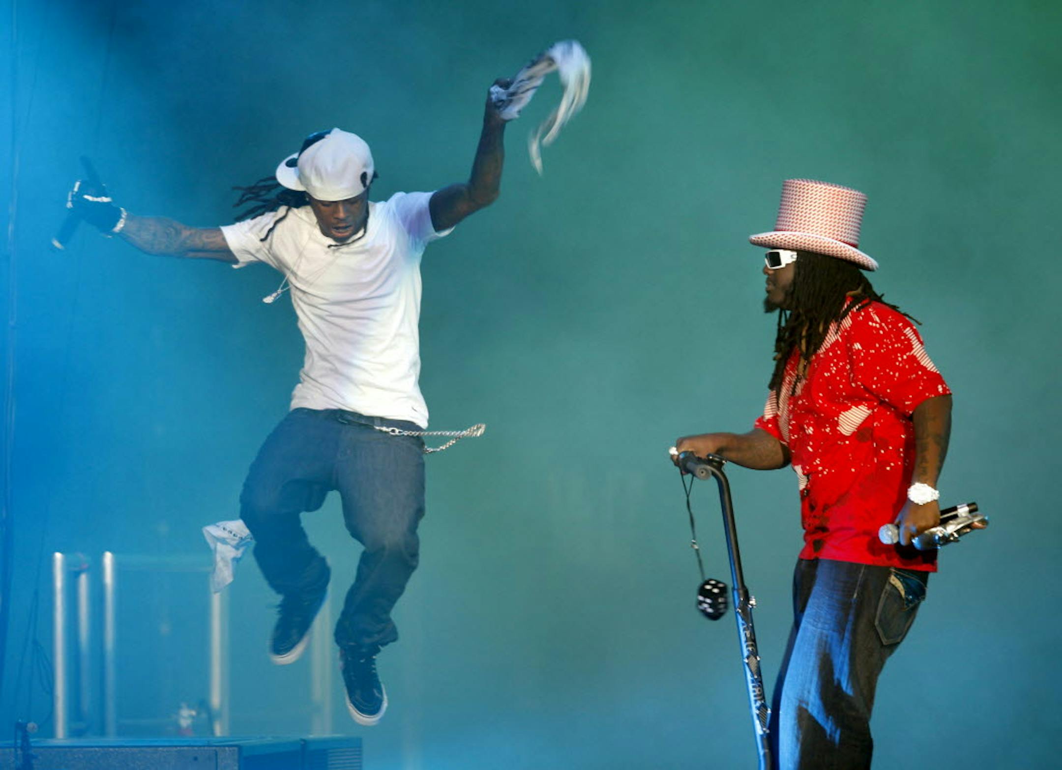 Lil Wayne and T-Pain performed at the Target Center on Monday night.