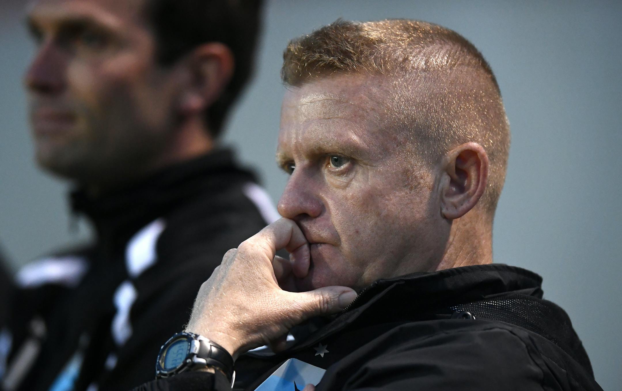 Minnesota United FC head coach Carl Craig watched the final minutes of Saturday night's game to the Tampa Bay Rowdies, which Minnesota lost 2-0. ] (AARON LAVINSKY/STAR TRIBUNE) aaron.lavinsky@startribune.com Minnesota United F.C. played the Tampa Bay Rowdies on Saturday, May 28, 2016 at the National Sports Center in Blaine, Minn. ORG XMIT: MIN1605282142461030