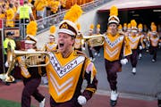 The Minnesota Marching Band will welcome the Gophers into Huntington Bank Stadium for the Ski-U-March and then perform on the field at 6:40 p.m.