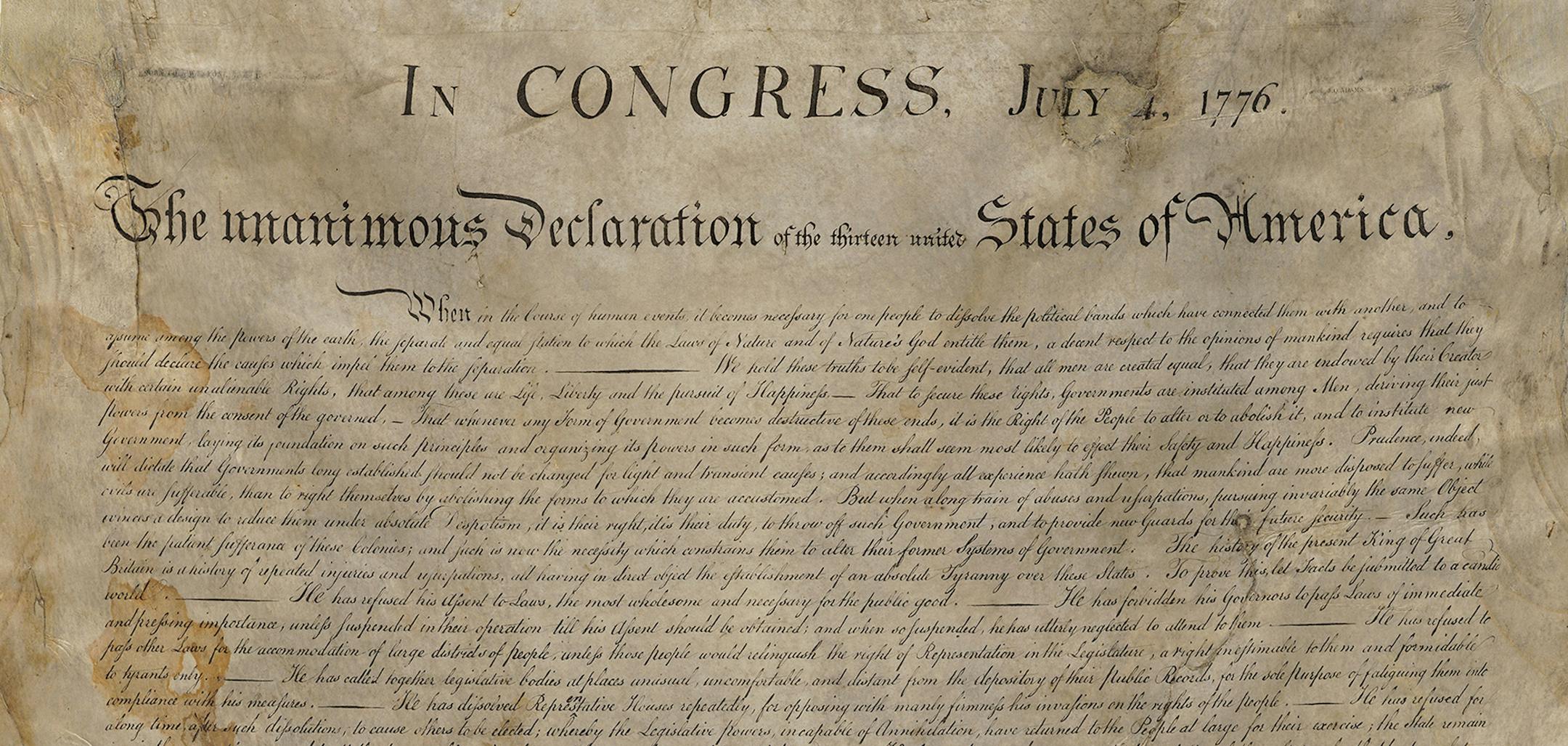 This copy of the Declaration of Independence, made in the 1820s, was given to founding father James Madison. MUST CREDIT: Handout