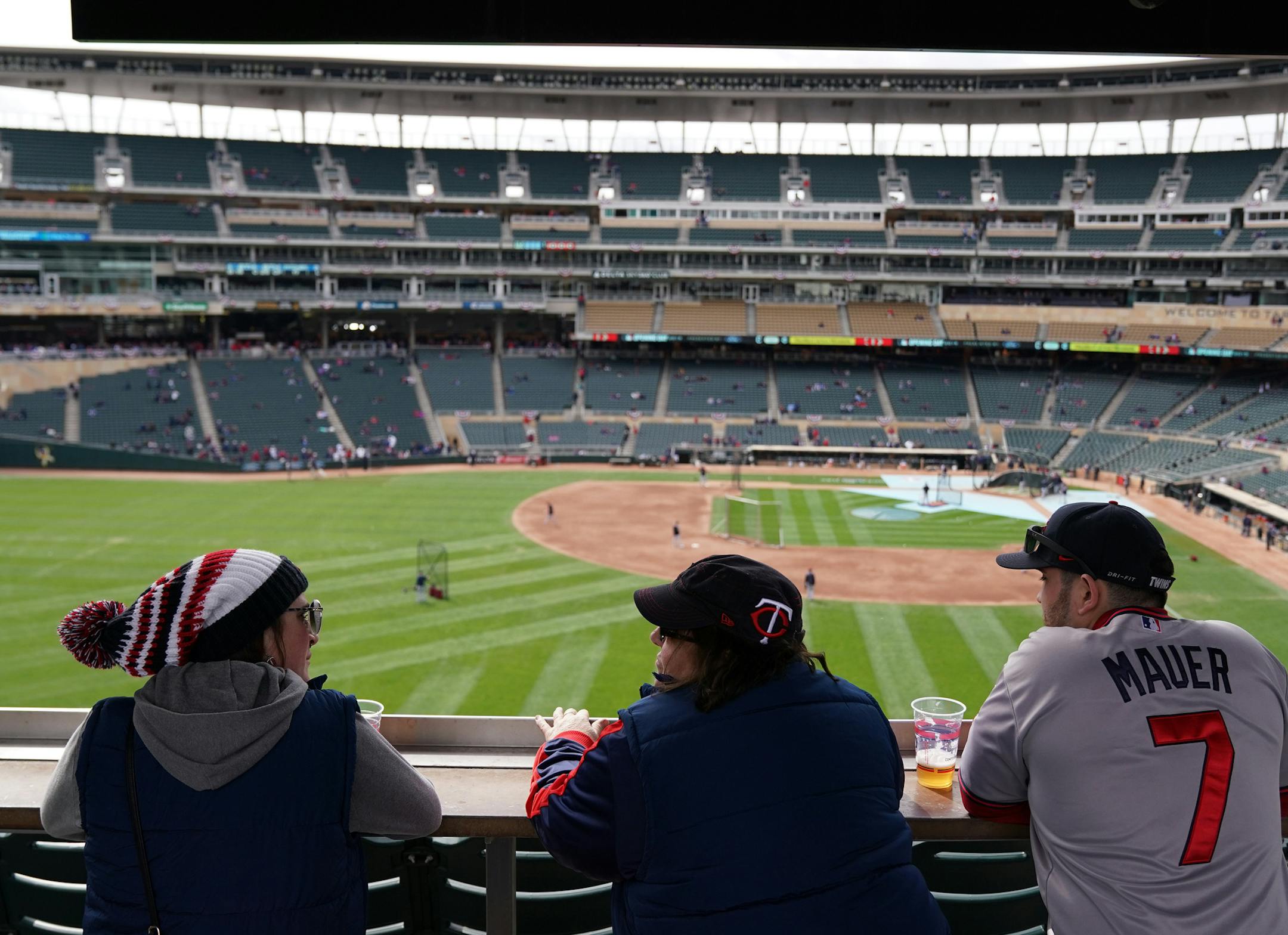 Fans watched the Twins and Cleveland on Opening Day.