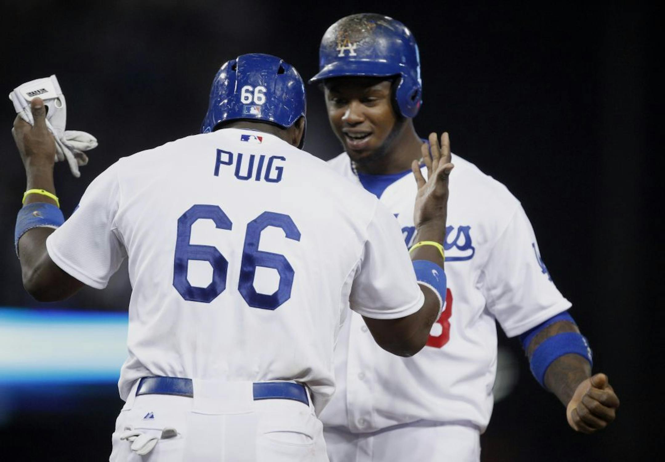 Los Angeles Dodgers' Yasiel Puig (66)