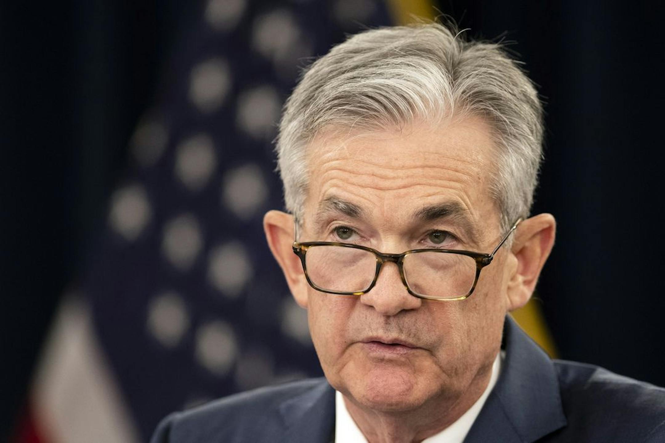 Federal Reserve Chairman Jerome Powell speaks during a news conference following a two-day Federal Open Market Committee meeting in Washington, Wednesday, July 31, 2019. The Federal Reserve cut its key interest rate for the first time in a decade to try to counter threats ranging from uncertainties caused by President Donald Trump's trade wars to chronically low inflation and a dim global outlook.