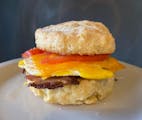 Biscuit sandwich at Butter Bakery Cafe