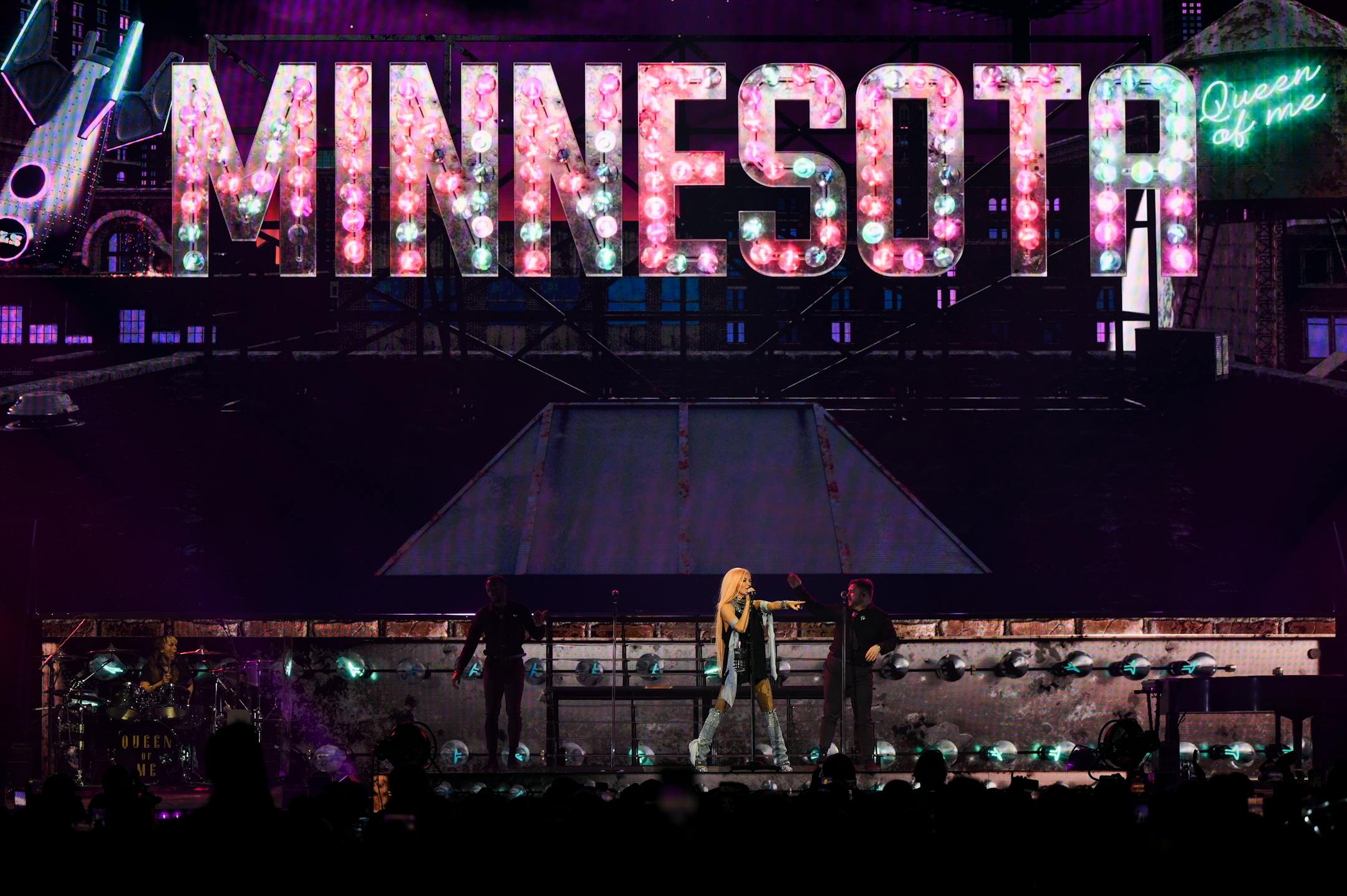 Shania Twain performs Wednesday, May 17, 2023, at the Xcel Energy Center in St. Paul, Minn.
