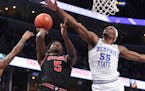 Georgia guard Anthony Edwards (5) is one of the players the Timberwolves are considering with their No. 1 overall pick in Wednesday's NBA draft.