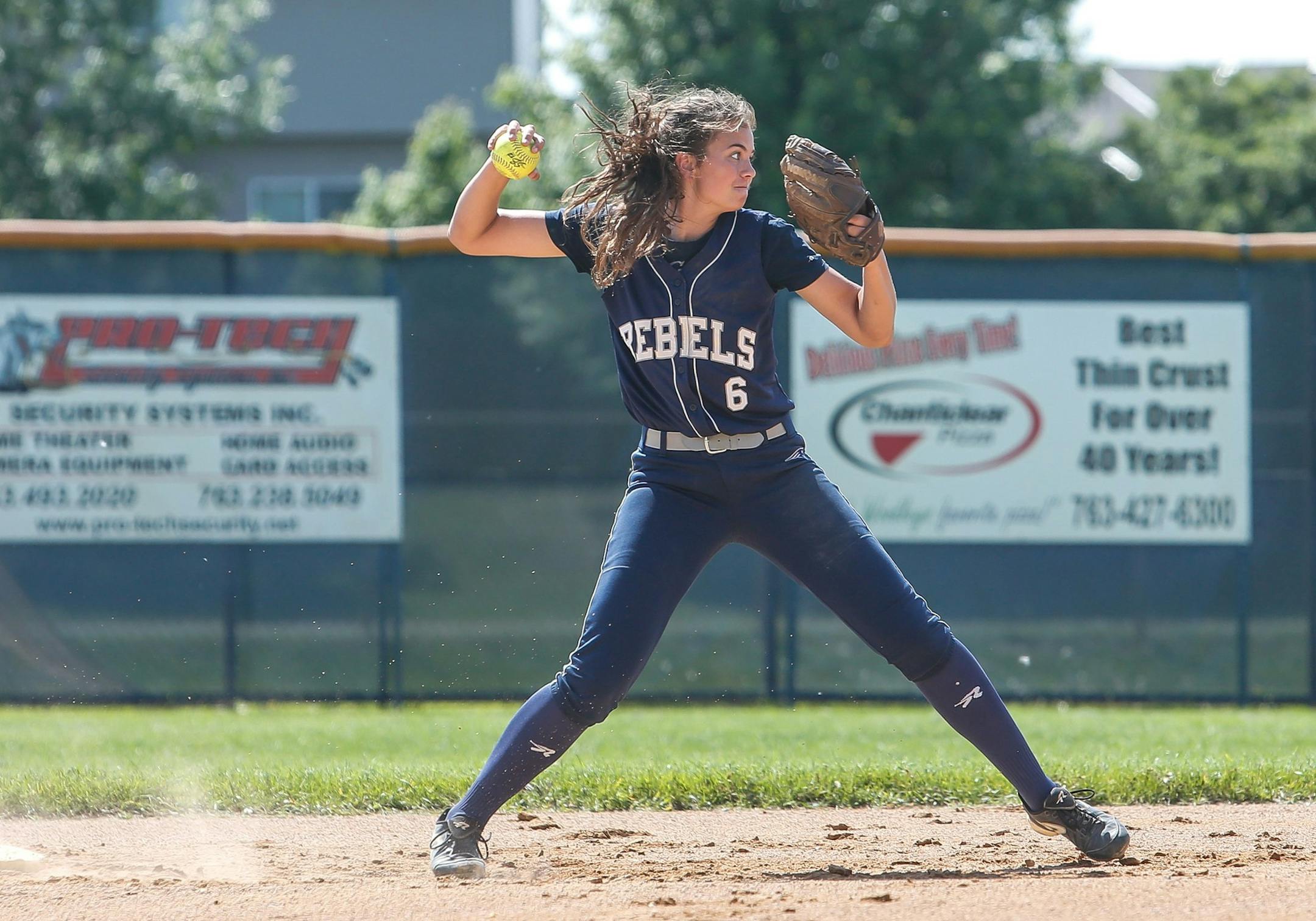 Champlin Park shortstop Holly Blaska, sr. Photo by Mark Hvidsten, SportsEngine