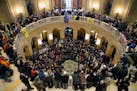Hundreds attended the MN Gun Owners Caucus to hold Defend the Second Amendment rally at Capitol on Saturday, February 23, 2019.