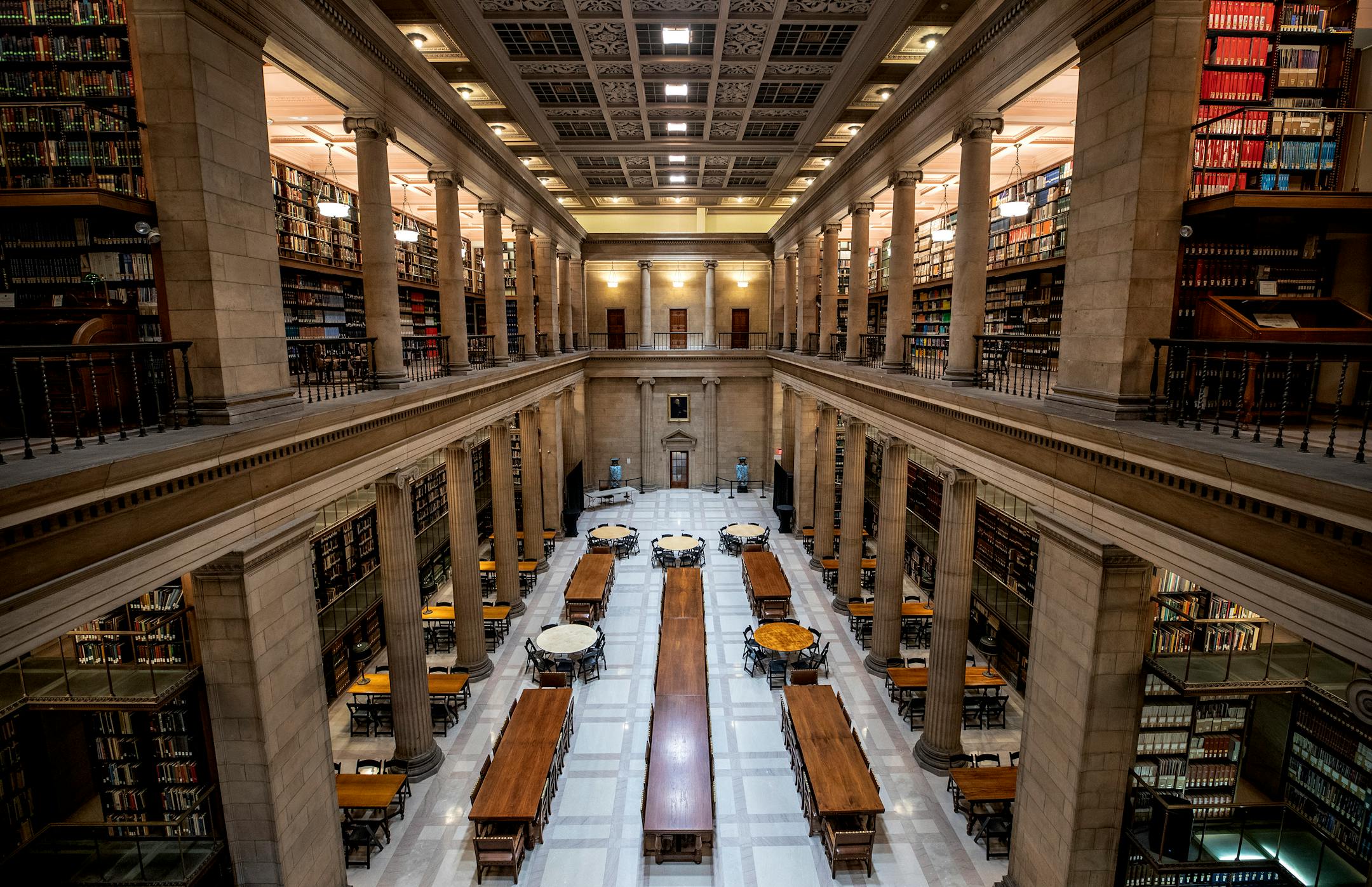 The interior of the James J. Hill Center in downtown St. Paul. The building has been listed for sale.