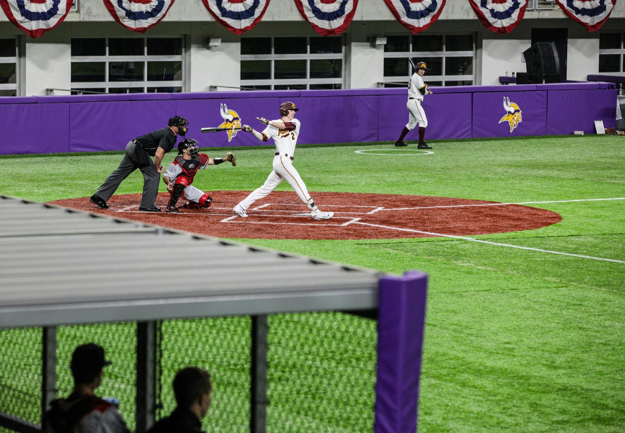Gophers outfielder Alex Boxwell at bat during Friday night's game.
