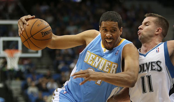 Andre Miller, seen here playing against the Wolves in 2012, is the NBA's oldest player and this year joined Minnesota.