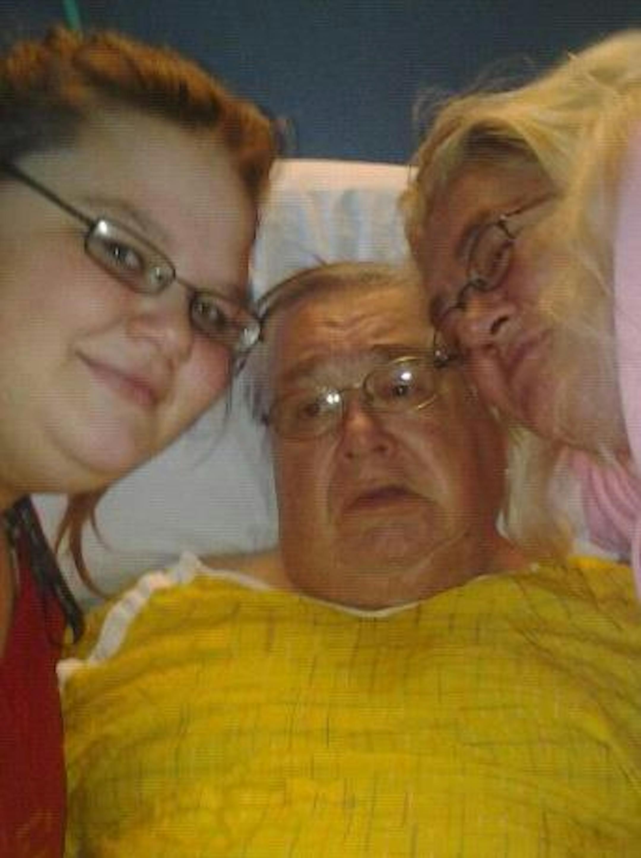 my grandpa, my mom, and I