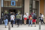 Shoppers made their way into Rosedale Center as some of the stores opened for business, Monday, May 18, 2020 in Roseville, MN.