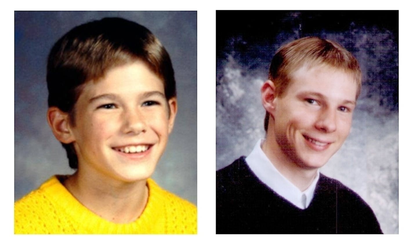 Jacob Wetterling, left, and Joshua Guimond.