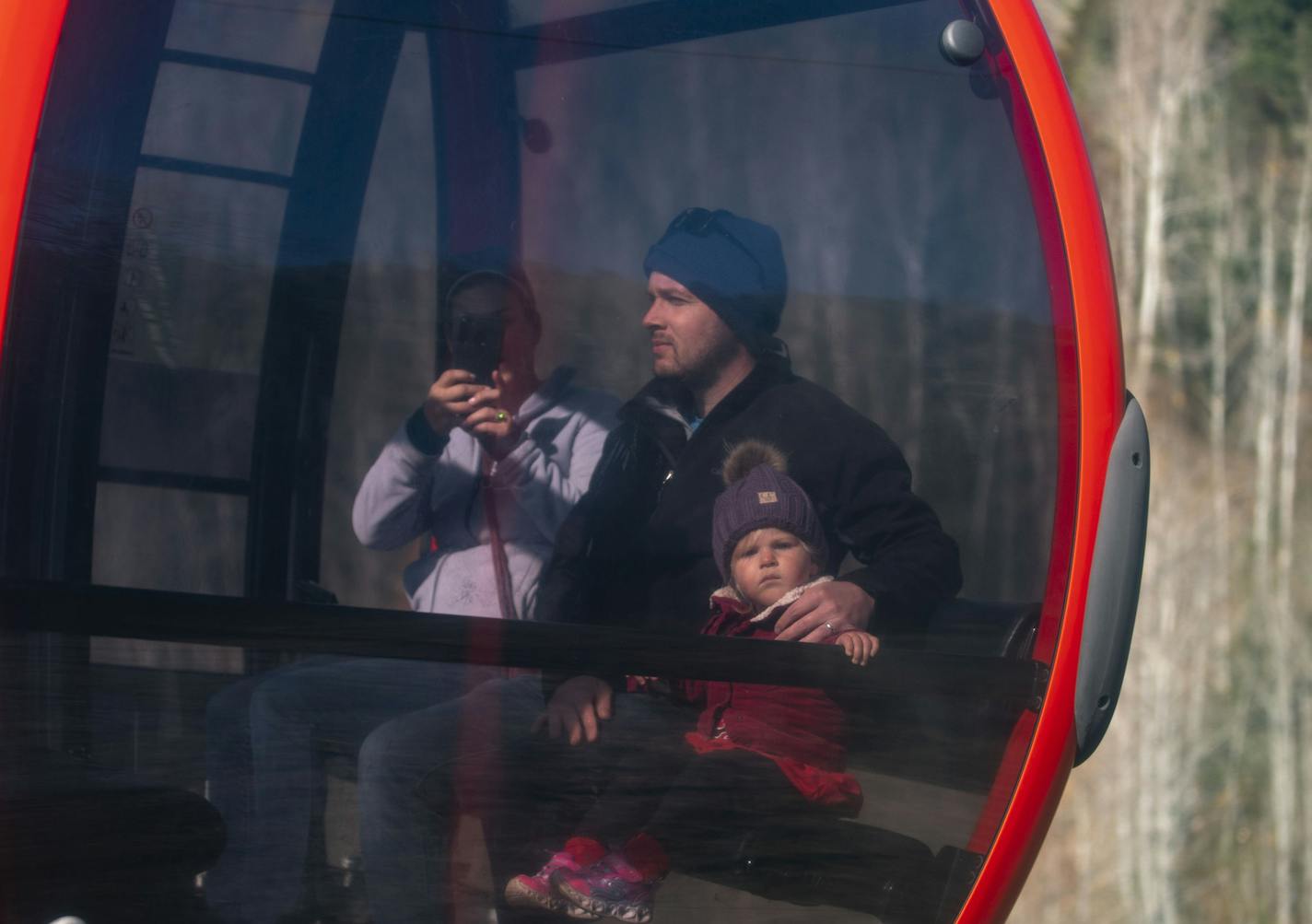 Visitors rode the Summit Express Gondola to the top of Moose Mountain on Tuesday. The gondola is one of the most popular attractions on the North Shore and is right next door to Caribou Highlands in Lutsen, Minn.. ] ALEX KORMANN • alex.kormann@startribune.com A busy summer has translated to a busy fall at North Shore resorts - and winter is looking promising too. This trend includes Caribou Highlands in Lutsen, Minn.