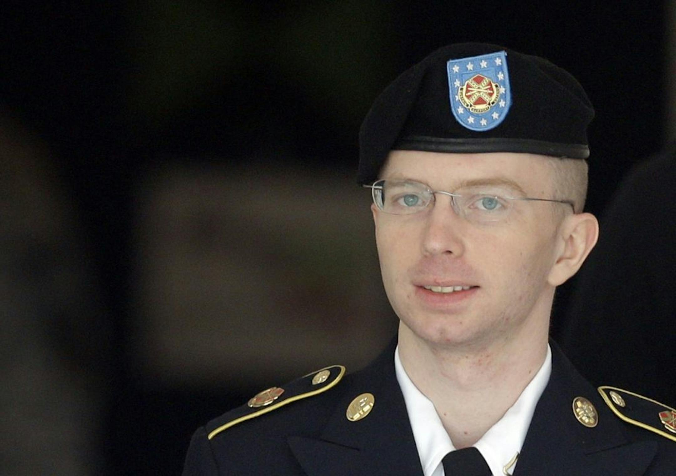 Army Pfc. Bradley Manning is escorted to a security vehicle outside a courthouse in Fort Meade, Md., Friday, Aug. 16, 2013, after a hearing in his court martial. Court reconvenes Monday for closing arguments in Manning's sentencing stage.