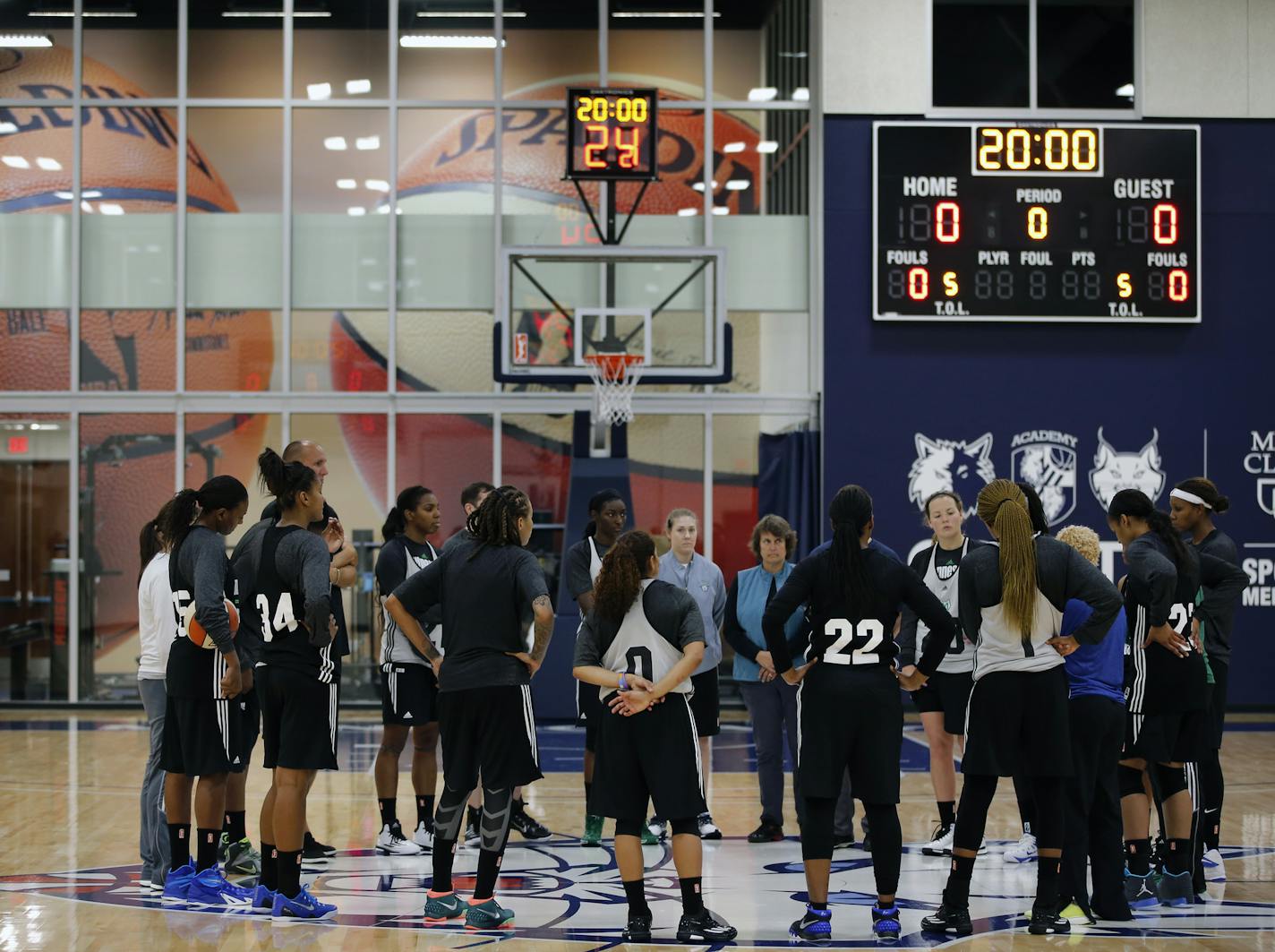 The Wolves&#x2019; and Lynx&#x2019;s new practice facility: Mayo Clinic Square in Minneapolis.