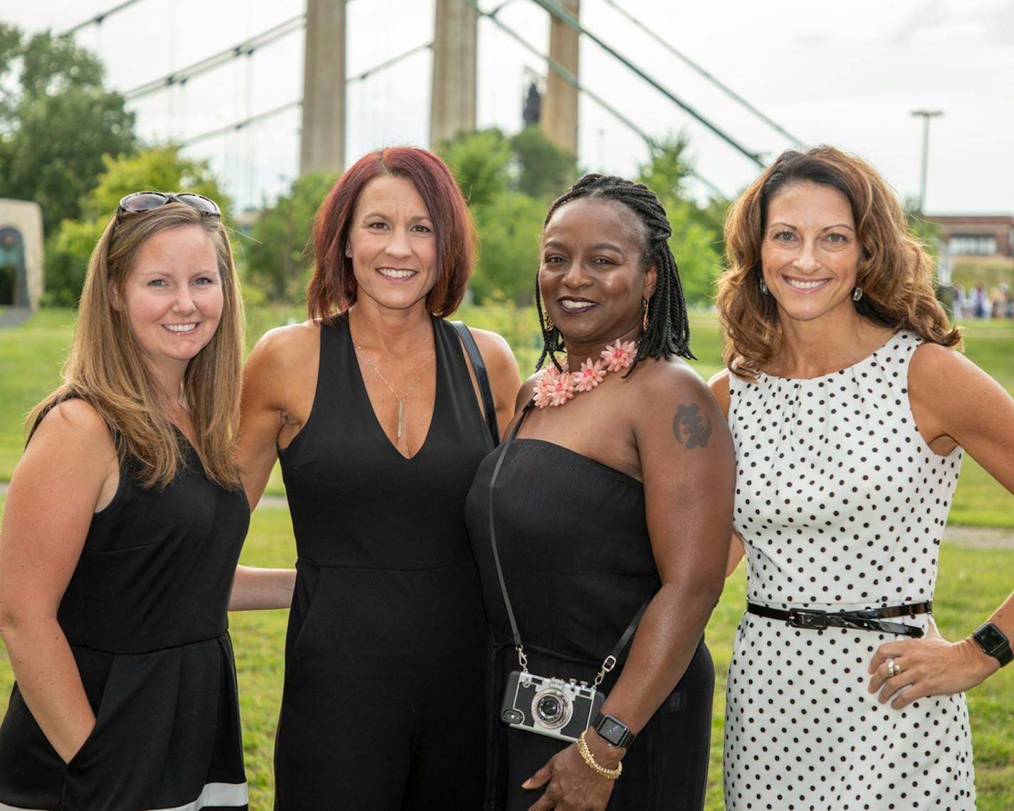 Amanda Olson, Lori Stellick, Jeanette Appold and Jeanne Dilling at Meals on Heels.