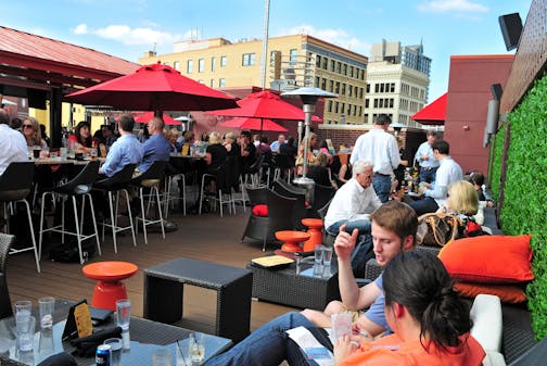 Crave's rooftop bar and patio on Hennepin in downtown Minneapolis.
