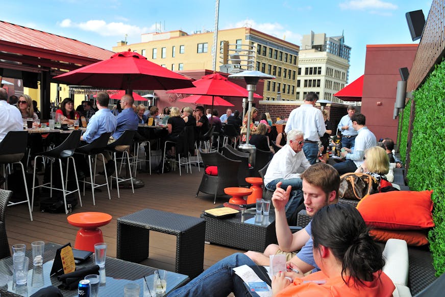Crave's rooftop bar and patio on Hennepin in downtown Minneapolis.