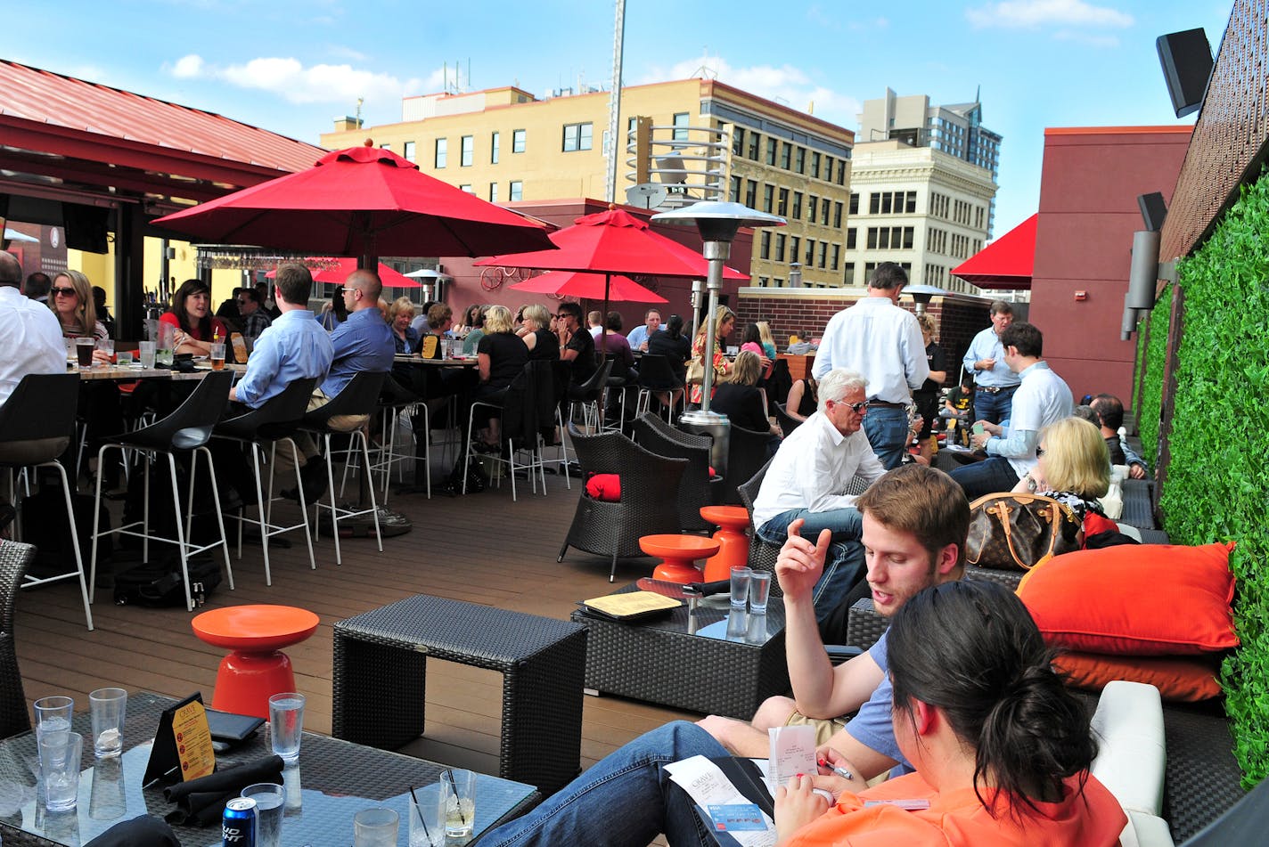 Crave's rooftop bar and patio on Hennepin in downtown Minneapolis.