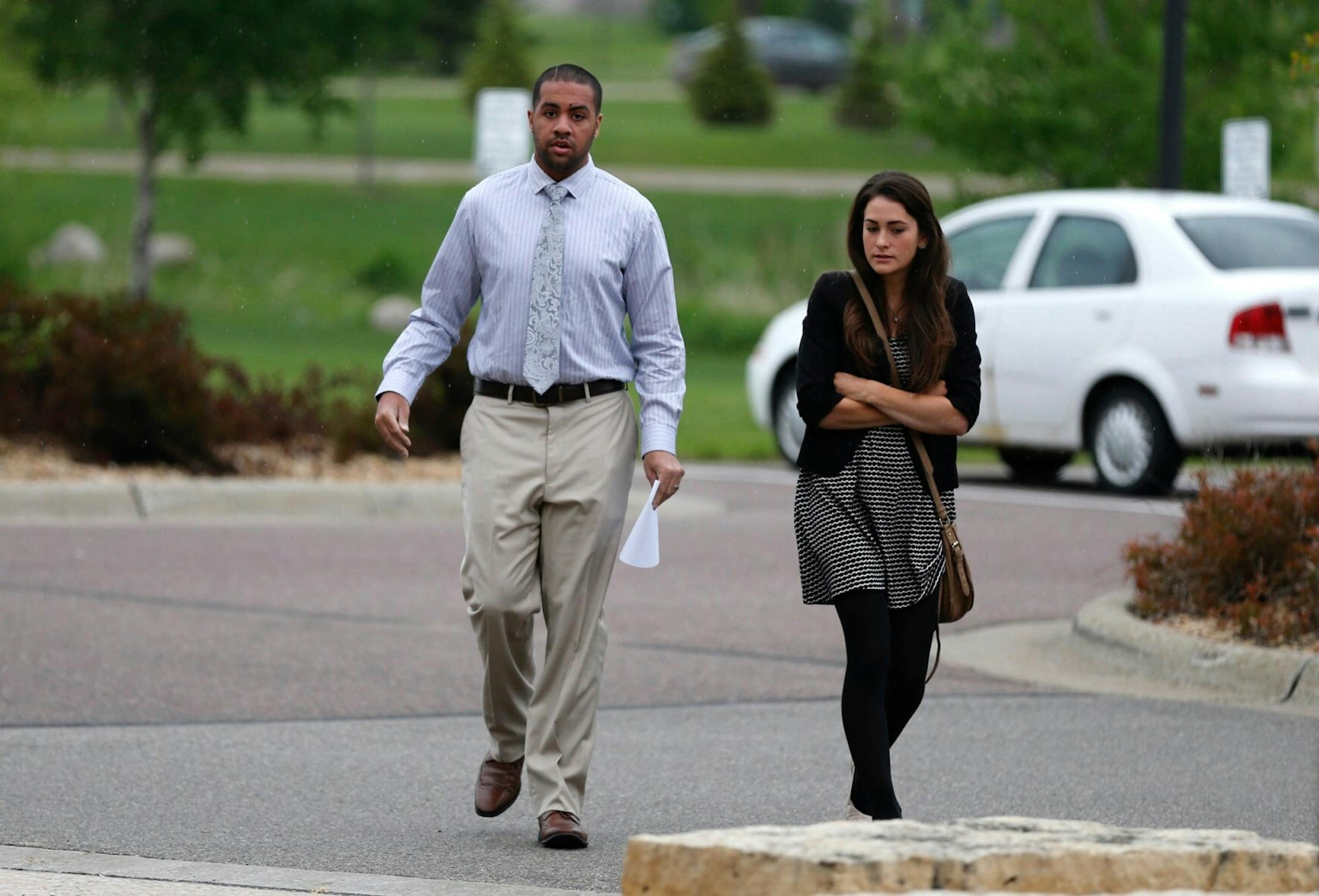 Isaac Kolstad walked into the sentencing hearing for Trevor Shelley who has pleaded guilty to punching Kolstad in the head in the street fight two years ago.