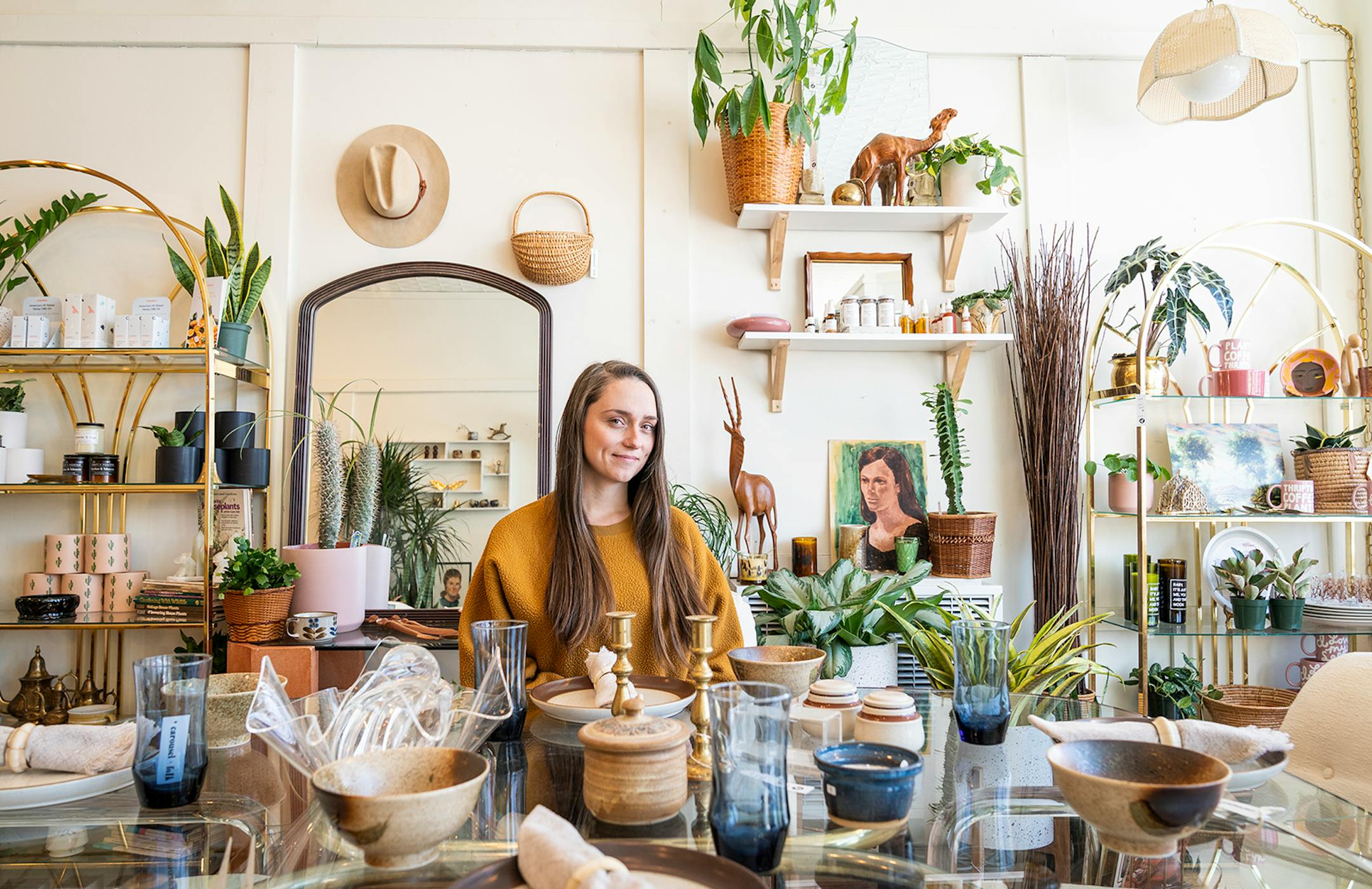 Lindsey Cason posed for a portrait at Carousel + Folk.