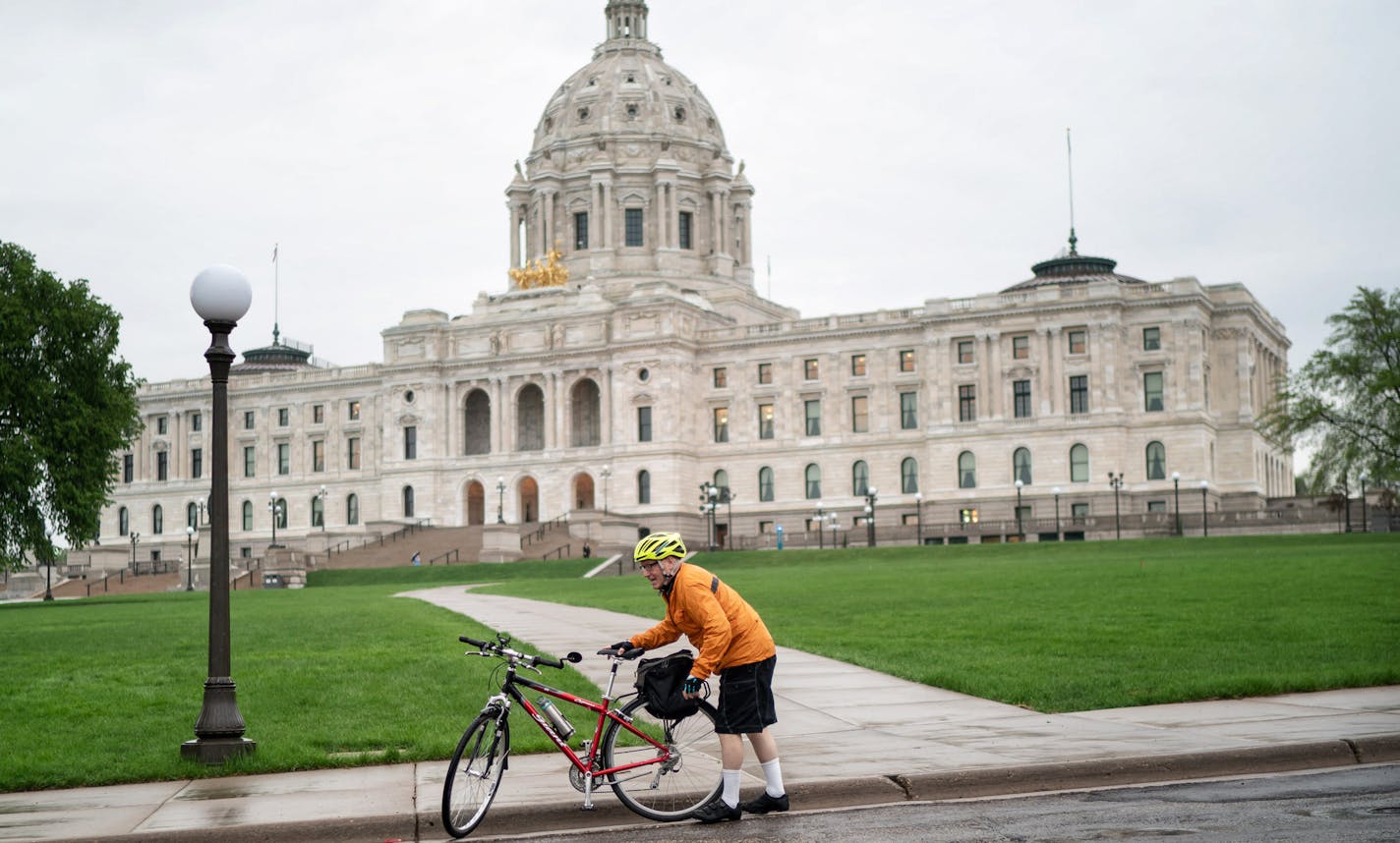 Myron Frans stopped to adjust his bag on the trip home. ] GLEN STUBBE &#x2022; glen.stubbe@startribune.com Monday, May 14, 2018 Profile of Minnesota Management and Budget Commissioner Myron Frans, a probation officer-turned-tax lawyer-turned top commissioner to the governor. He's one of the few people in Dayton's inner circle who has stuck around for all eight years, moving from Commissioner of Revenue to MMB. He's a strong force but also a very likeable guy with a personality -- something he ac