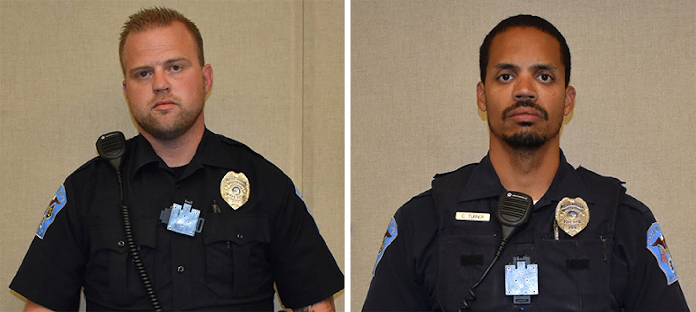 Brooklyn Center police officers Brandon Akers and Cody Turner.