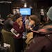 Rep. Ilhan Omar chatted with Sen. Patricia Torres Ray at a forum at Mixed Blood Theatre aimed at providing residents of her House district "the necess
