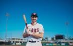 Minnesota Twins outfielder Kyle Garlick (30) posed for a portrait on Photo Day during Spring Training. ] JEFF WHEELER • jeff.wheeler@startribune.com