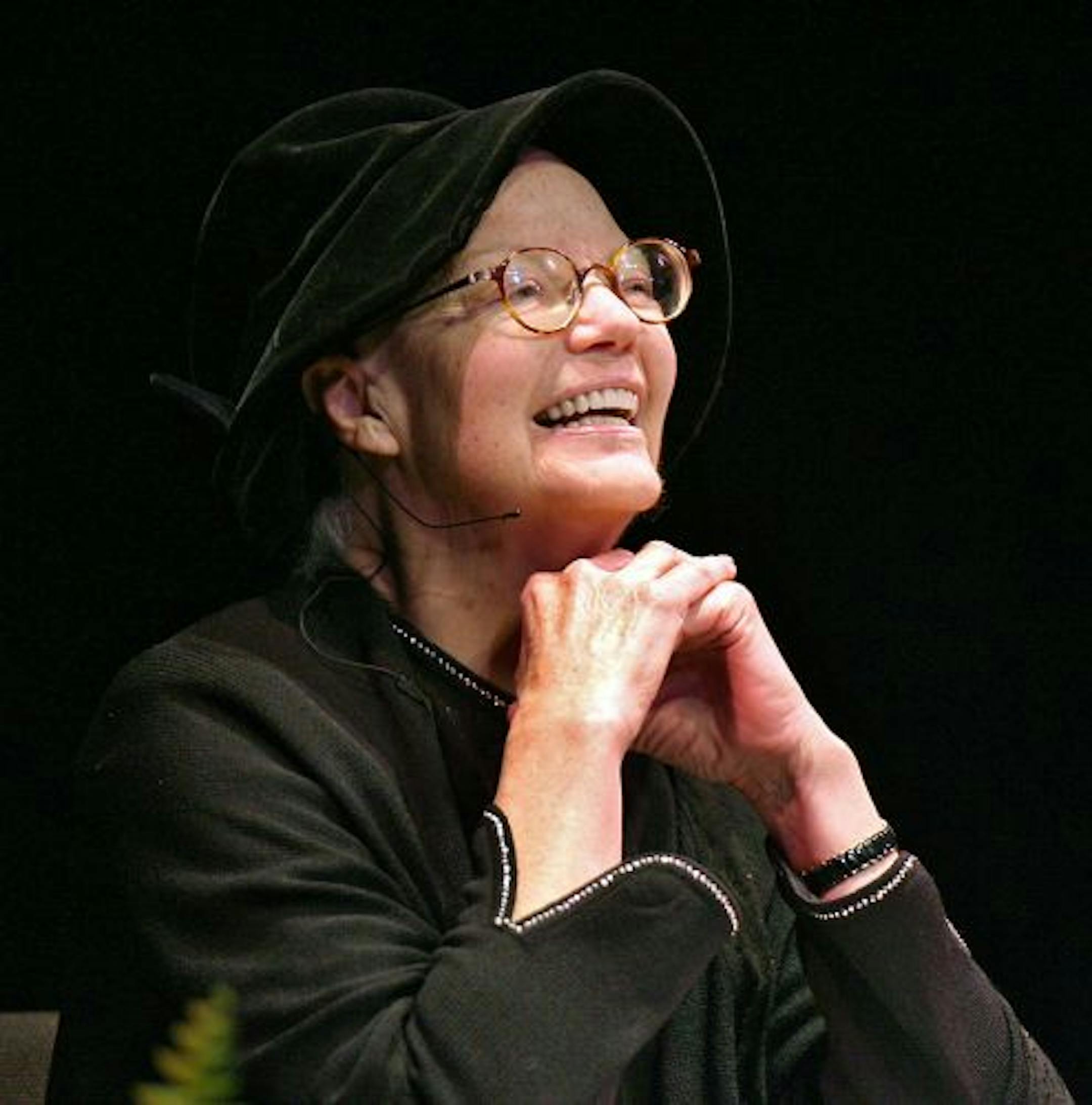 Molly Ivins speaks at the University of Texas in Austin, Texas, Nov. 15, 2006.