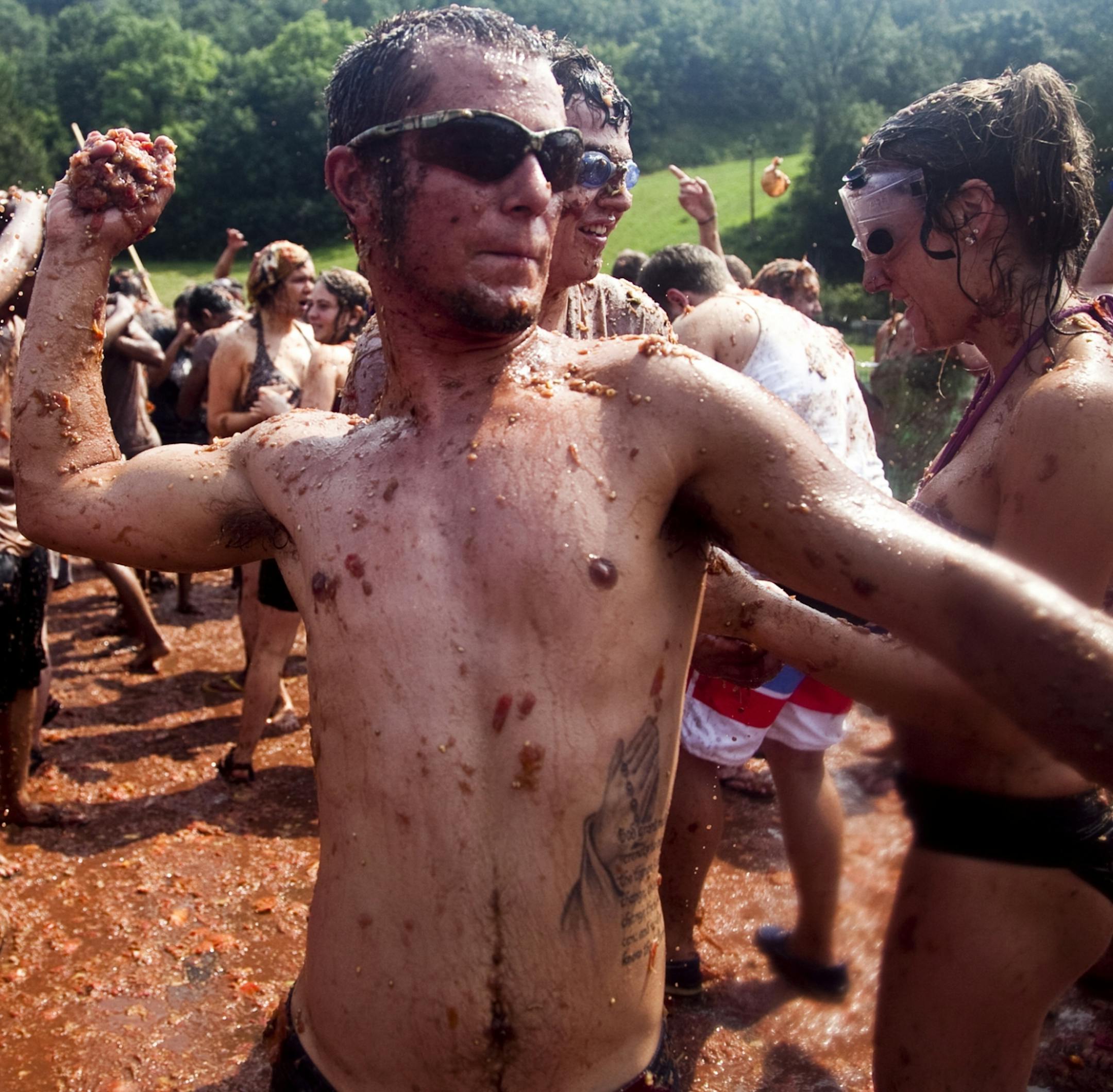 Brent Thompson traveled from Minot, ND, so that he could attend the Minnesota Tomato Battle.