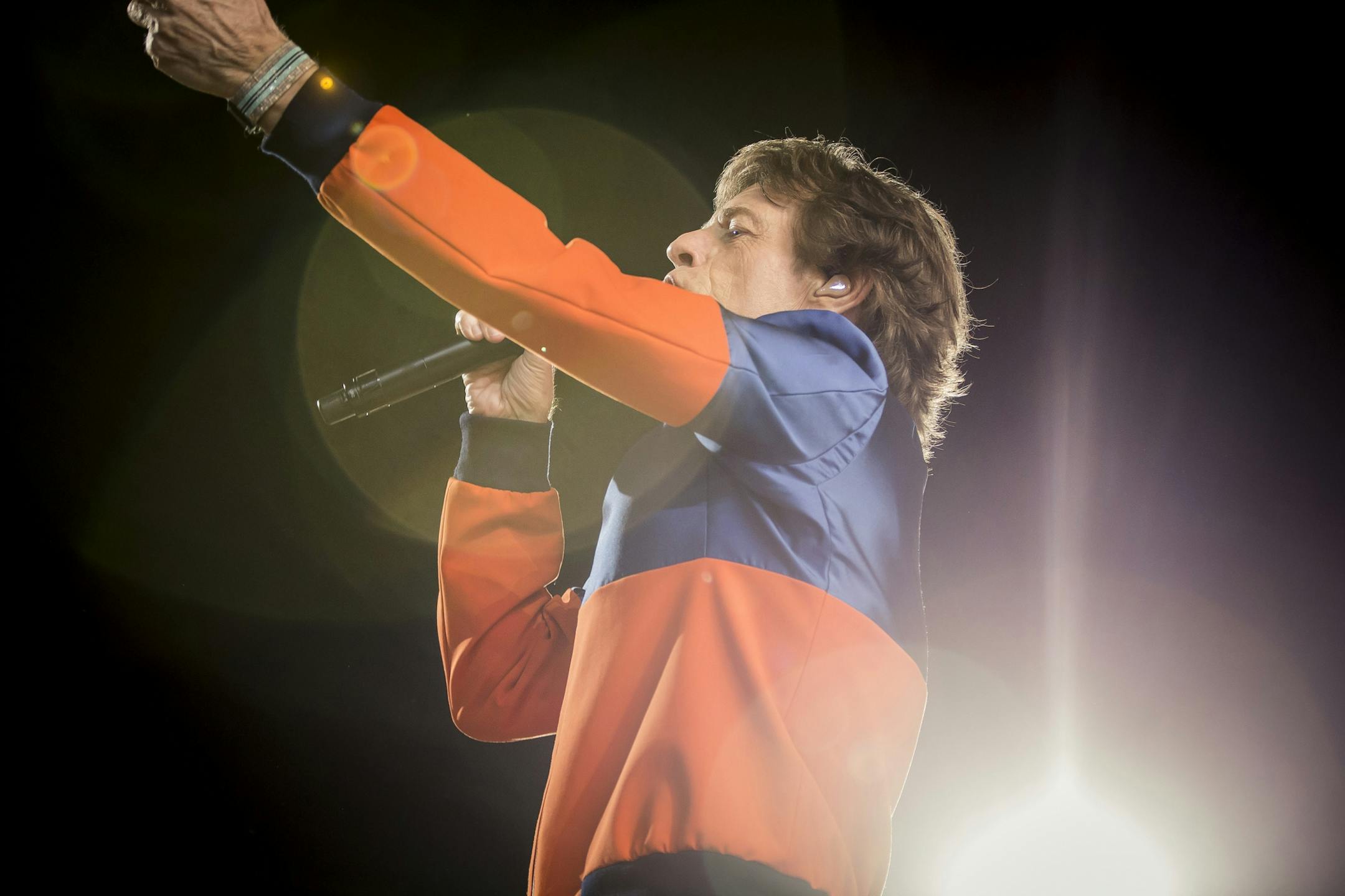 Mick Jagger and the Rolling Stones play at Desert Trip, the boomer-friendly festival, at the Coachella site in Indio, Calif., Oct. 7, 2016. The Stones remain inveterate showmen, and their set was both energetic and musicianly, focused on the blues and songs about perseverance against mortality.