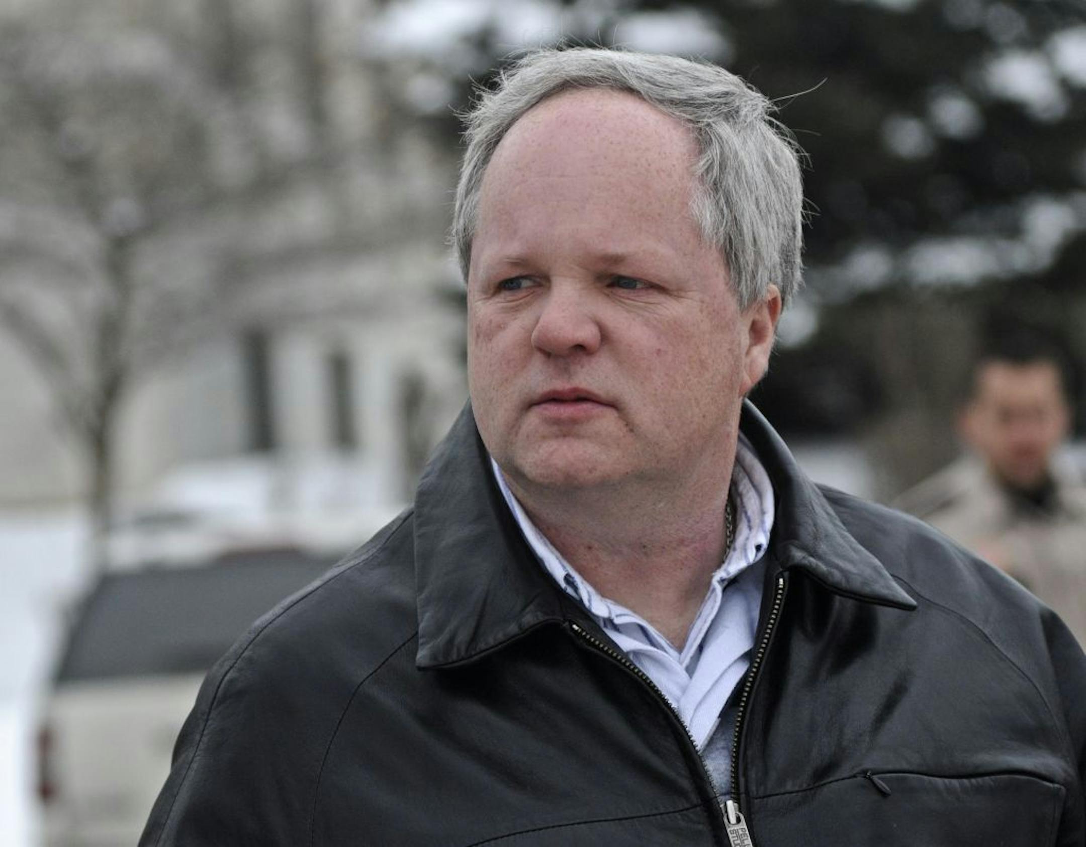 Richard Sennott/Star Tribune. Richard.Sennott@startribune.com Fairbault Mn. Thursday 2/24/11 An abbreviated trial was held on Thursday morning in the Rice County Courthouse where the prosecutor and defense made closing arguments, concerning William Melchert-Dinkel who is the nurse charged with aiding in suicide of two people in Canada.William Melchert-Dinkel, left the courthouse escorted by Rice County sheriff's deputies.