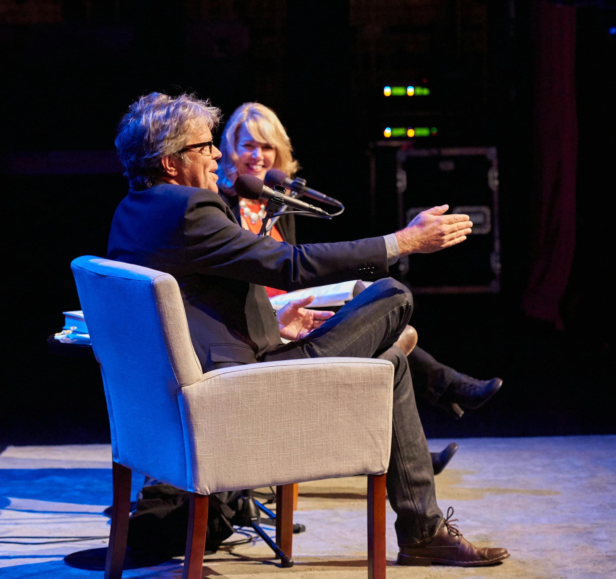 Jonathan Franzen and Kerri Miller.