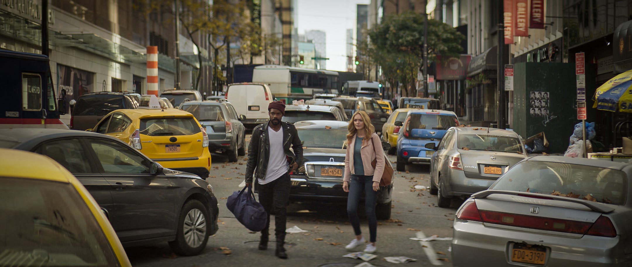 Jovan Adepo as Larry Underwood and Heather Graham as Rita Blakemoor in "The Stand."