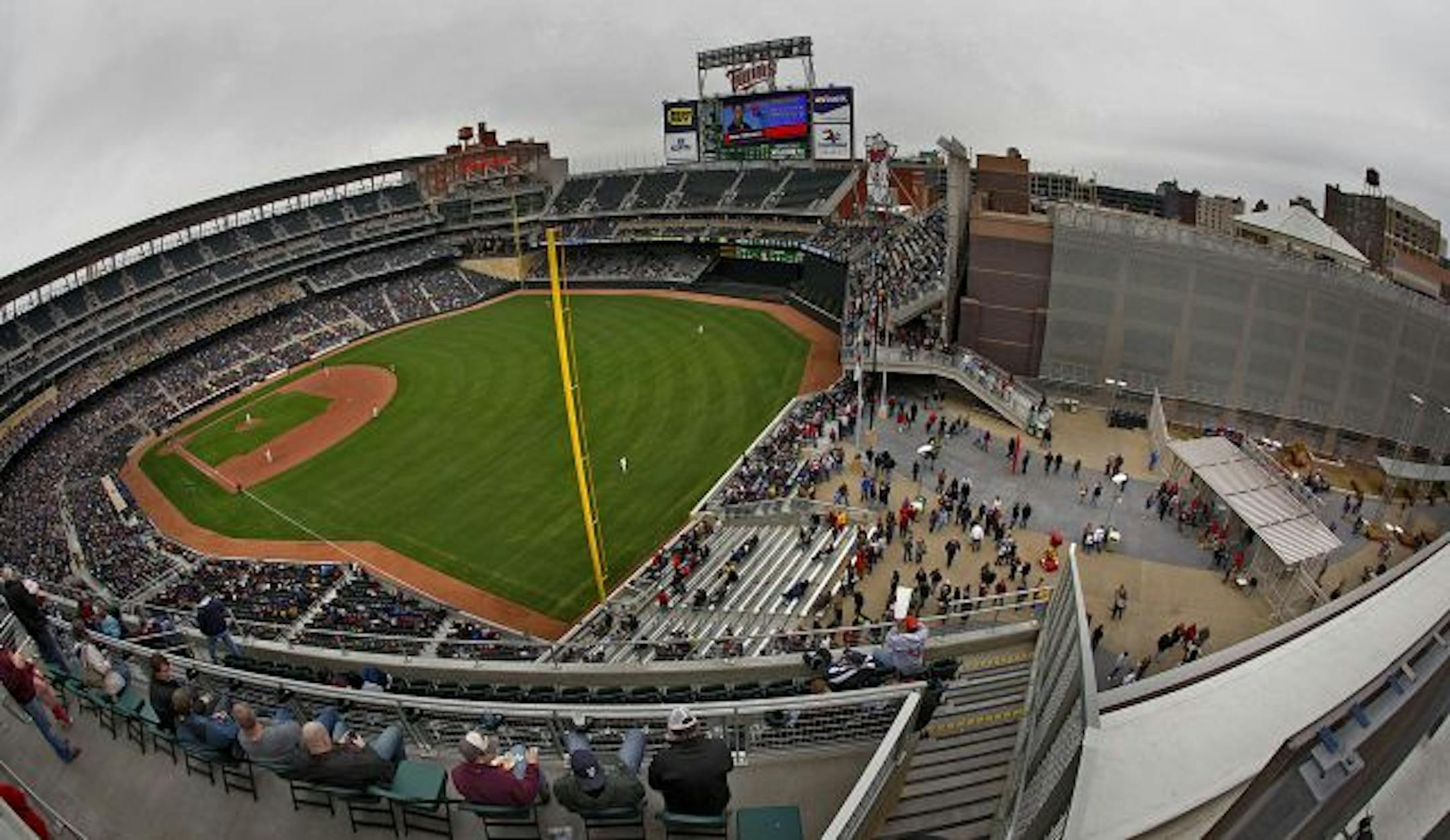 Target Field, from the top bleachers
